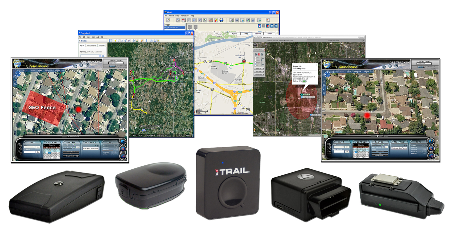 Live real-time active GPS tracking systems and passive GPS loggers.
