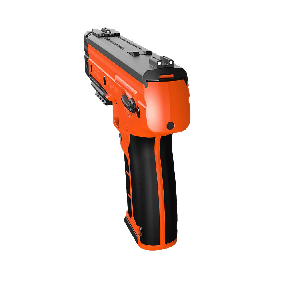 Byrna LE white-dot sights and honeycomb over-molded grip