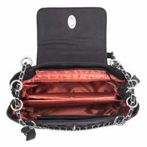 This concealed carry purse features ambidextrous access with discrete zipper compartments located on both sides of the bag which can be quickly accessed by both right and left hand shooters.