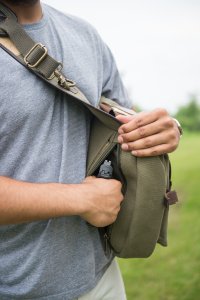 Canvas Covert Concealed Carry Sling Pack by Cameleon