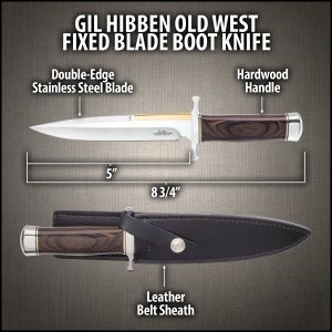 Gil Hibben Old West Fixed Blade Boot Knife